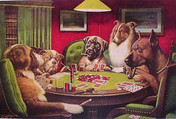Cassius Marcellus Coolidge Dogs Playing Poker